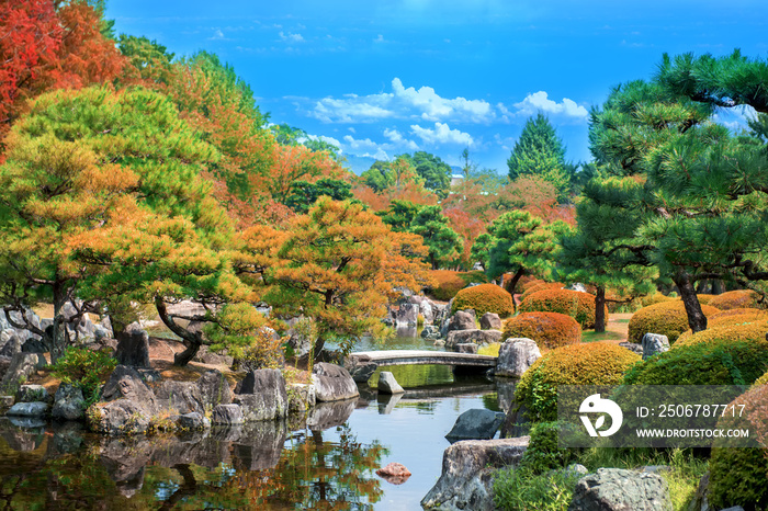 日本京都二条城堡的尼诺丸花园