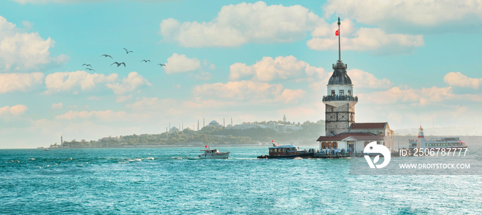 Maidens Tower in istanbul, Turkey (KIZ KULESI - USKUDAR)