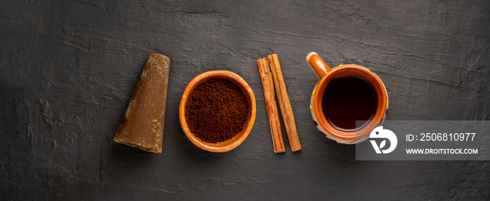 Mexican pot coffee with cinnamon and piloncillo