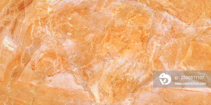 橙色大理石纹理，高分辨率，外部为异国玛瑙珩磨表面，橙色emprador