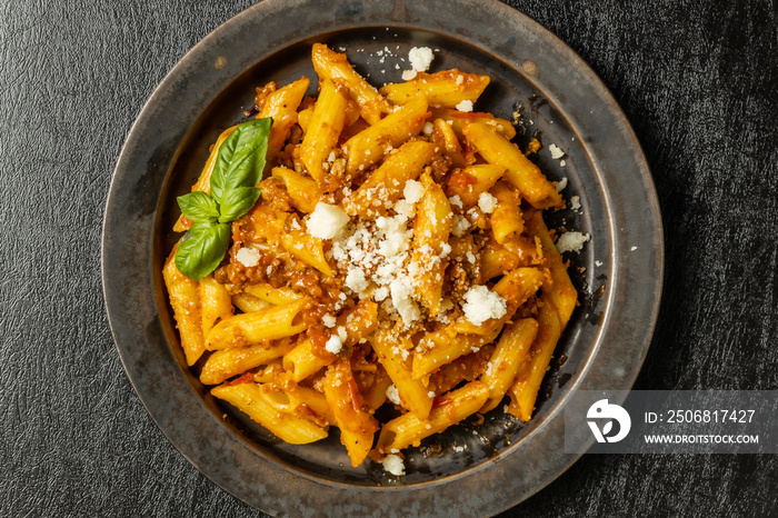 イタリア料理 ペンネ ボロネーゼ  Italian pasta Penne Bolognese