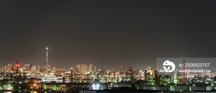 東京の都市夜景【night view of Tokyo from Kanagawa Prefecture】