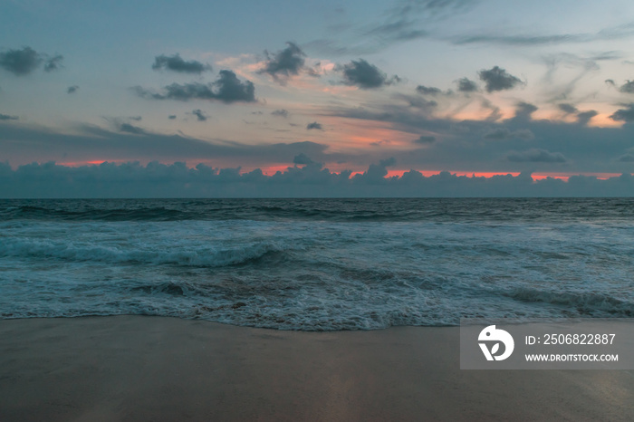 Beautiful sunset in Acapulcos beach