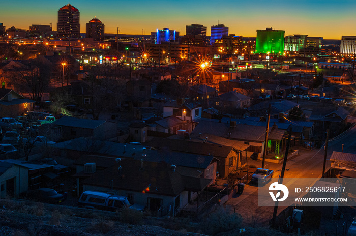 Downtown Albuquerque at Dusk