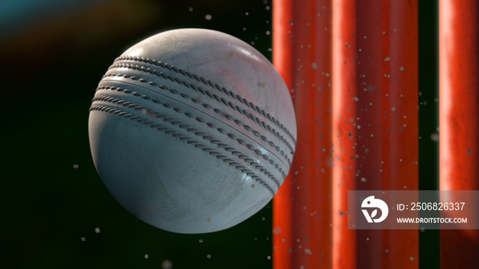 Cricket Ball And Wickets