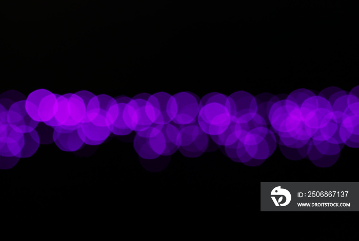 Abstract purple violet very peri bokeh lights background