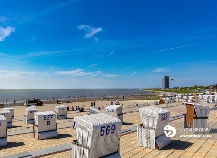 Strandkörbe in Büsum an der Nordsee