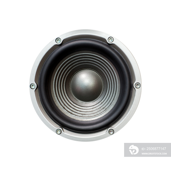 Old Speaker isolated on white background. with clipping path.