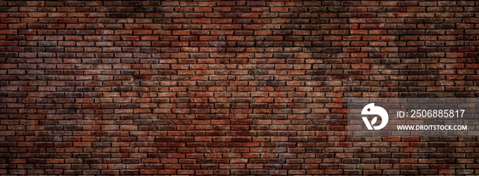 Old red bricks wall texture and background.