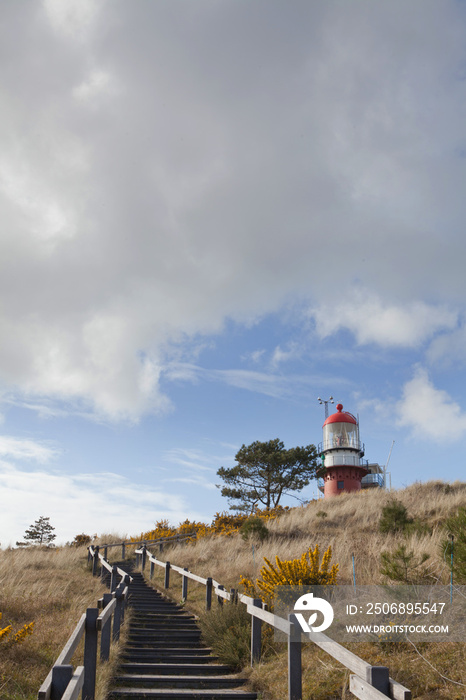 Lighthouse. Ameland wadden island. Waddenzee Netherlands Dunes. Coast. Northsea.