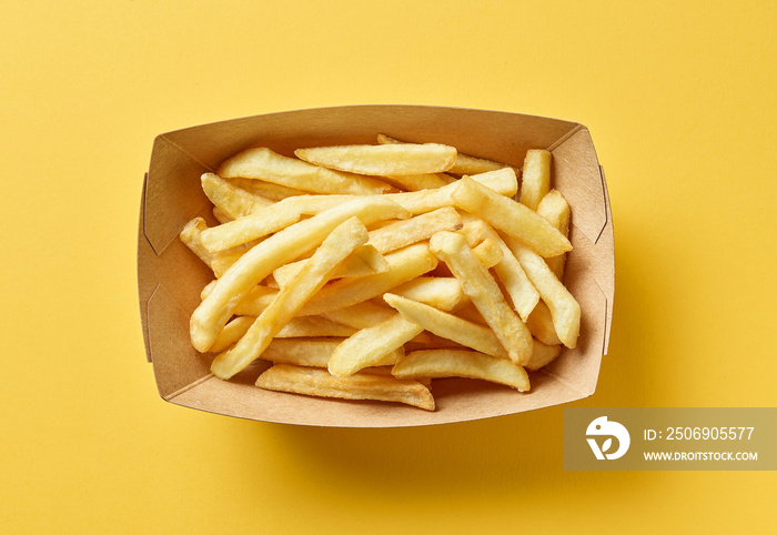 french fries in cardboard box