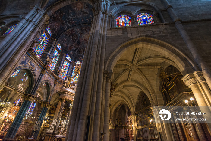 The Cathedral of Santa María de Lugo is a Roman Catholic, baroque, neoclassical style temple in Gali