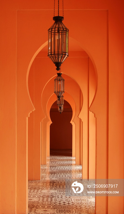 Entry arch in architecture morocco style