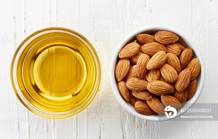 Almond oil and almonds