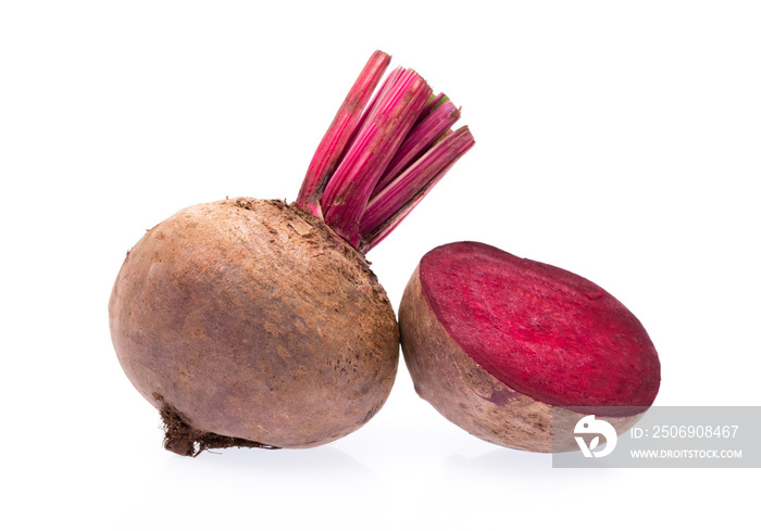 slice of beetroot isolated on white background