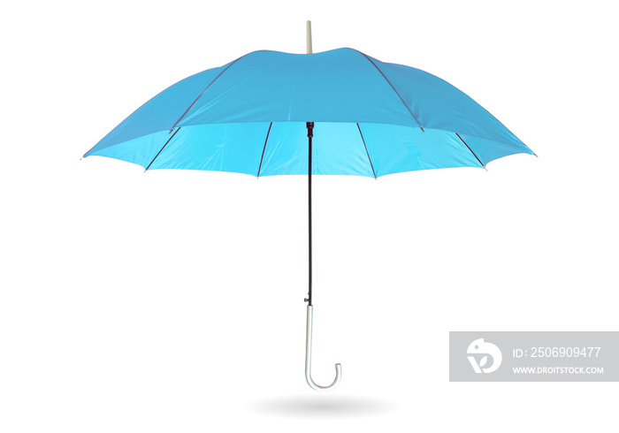 Light Blue umbrella isolated on white