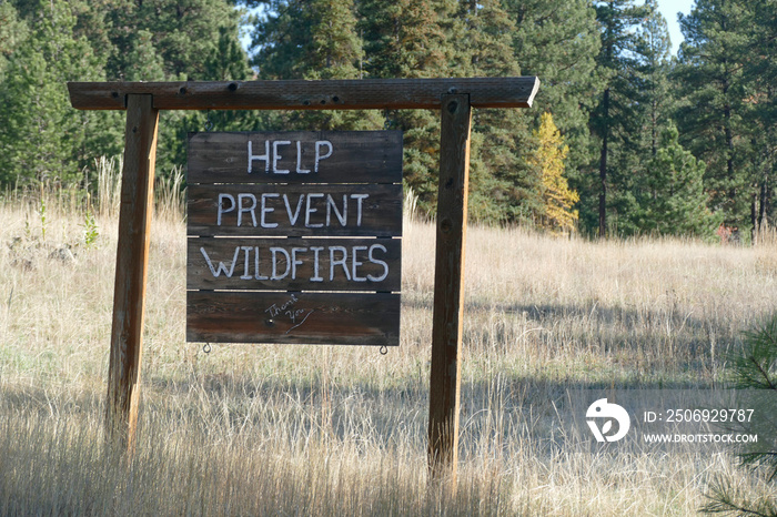 帮助预防森林火灾标志