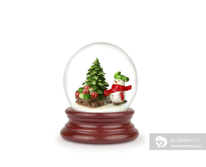 白色隔离的圣诞雪球。可以用作圣诞节或新年礼物或象征。Sno