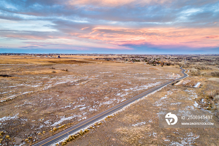 rural easten Colorado aerial view