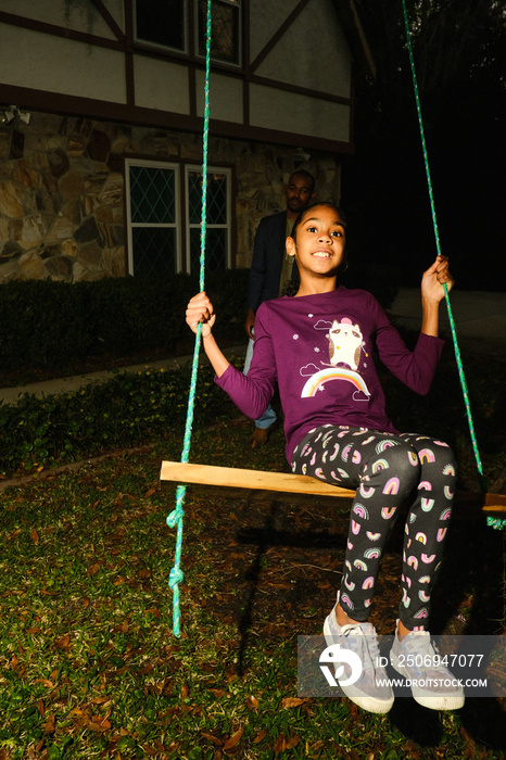 girl on swing