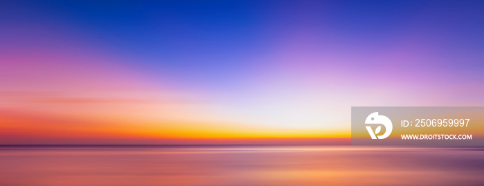 sea at sunset blur background panorama