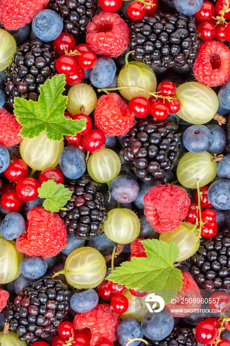 Berries fruits berry fruit strawberries strawberry blueberries blueberry from above portrait format