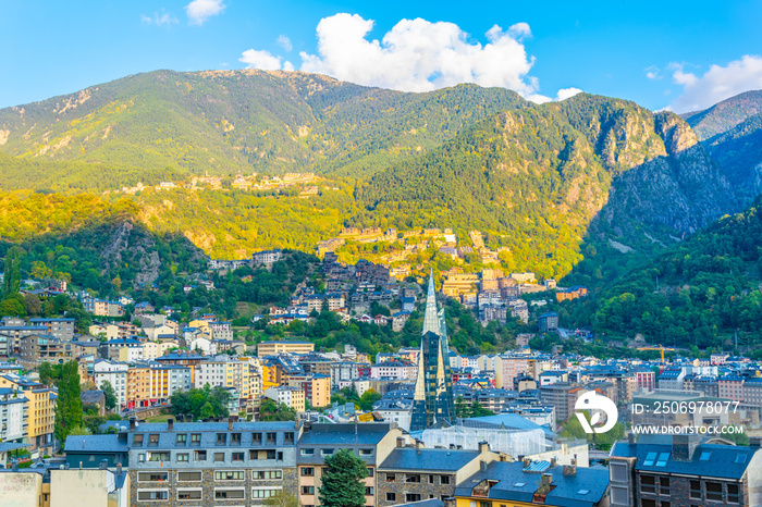 Aerial view of Andorra la Vella