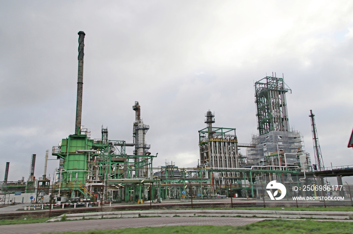 Refinery of Exxonmobil Esso in the Botlek harbor in the Port of Rotterdam in the Netherlands