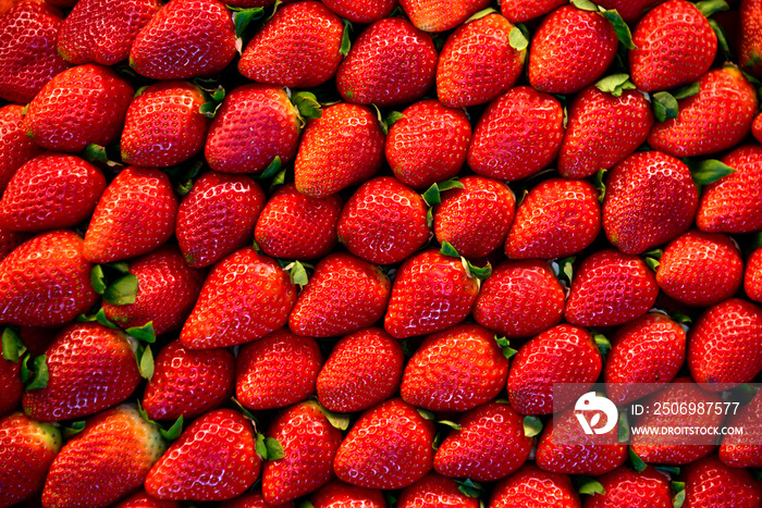 Strawberry. Fresh organic berries macro. Fruit background