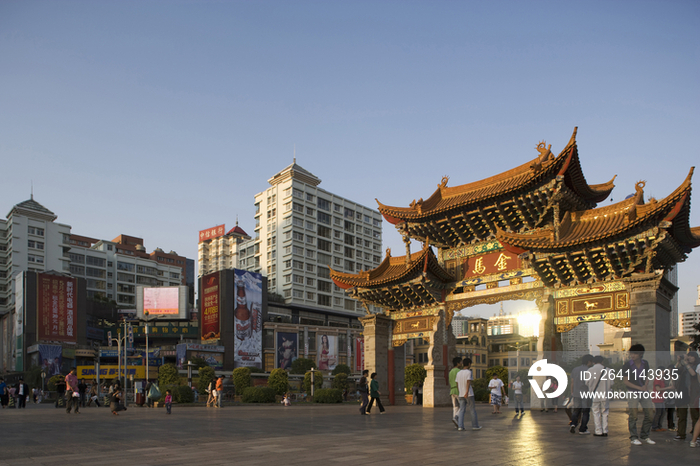 China, Yunnan province, Kunming Urban scene