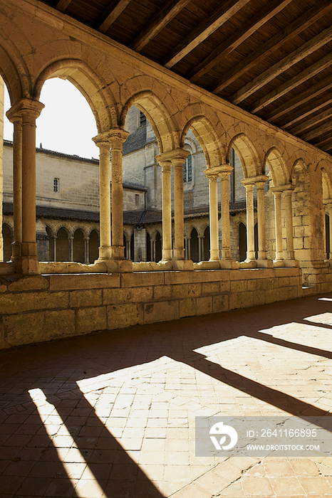 Corridor of medieval building, Saint-Emilion, France