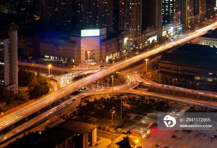 辽宁省沈阳城市建筑夜景