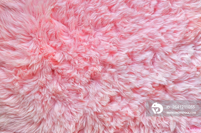 粉色羊毛质感特写美丽抽象毛皮背景