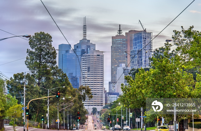 Skyscrapers of Melbourne CBD in Australia