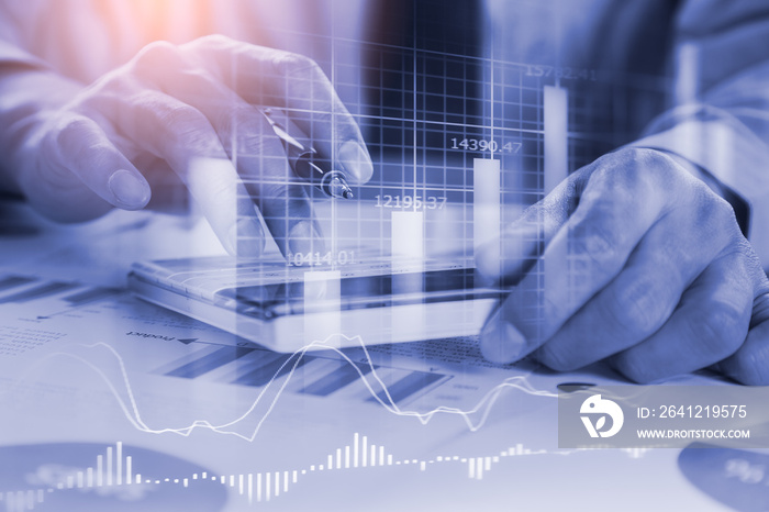 Stock market or forex trading graph and candlestick chart suitable for financial investment concept.