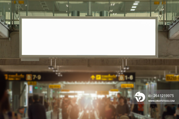 blank advertising billboard at airport background large LCD advertisement