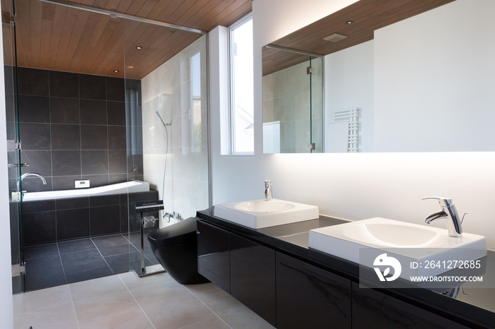 interior of modern bathroom