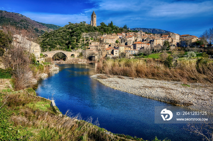 The village of Olargues in the Languedoc region of France