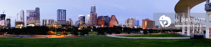Austin Texas Downtown City Skyline Urban Architecture Panoramic