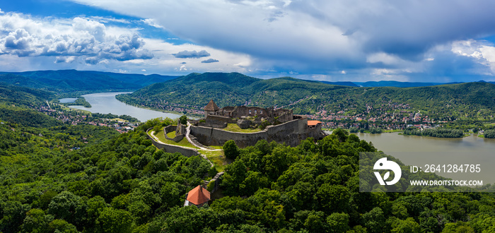 Remains of the Citadel (in Hungarian, Fellegvár), Visegrád which was the summer palace of King Matth