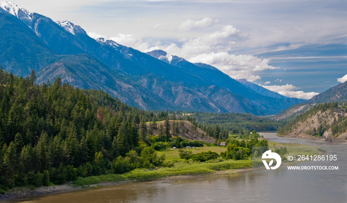 A gorgeous view at Fraser river. British Columbia. Canada.