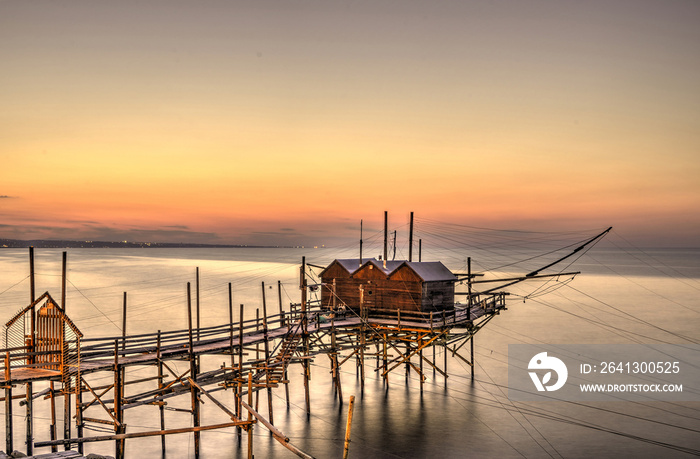 Trabucco al tramonto