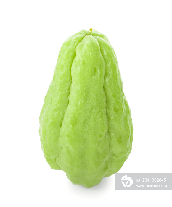 Chayote on white background