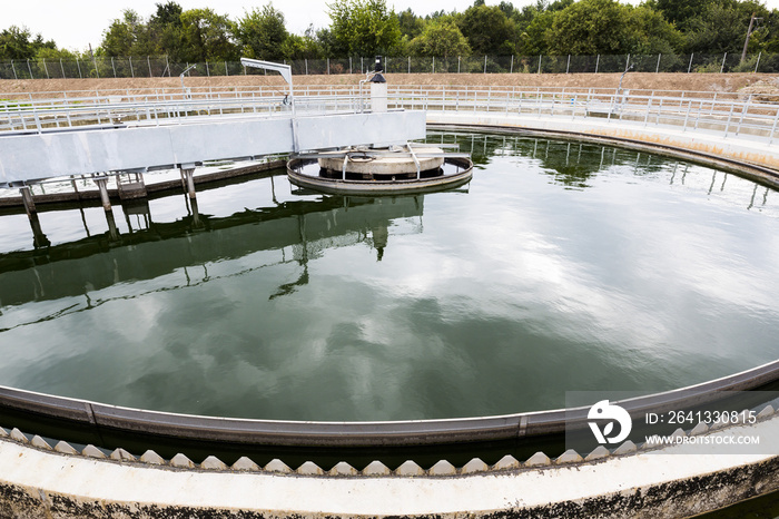 Modern urban wastewater treatment plant