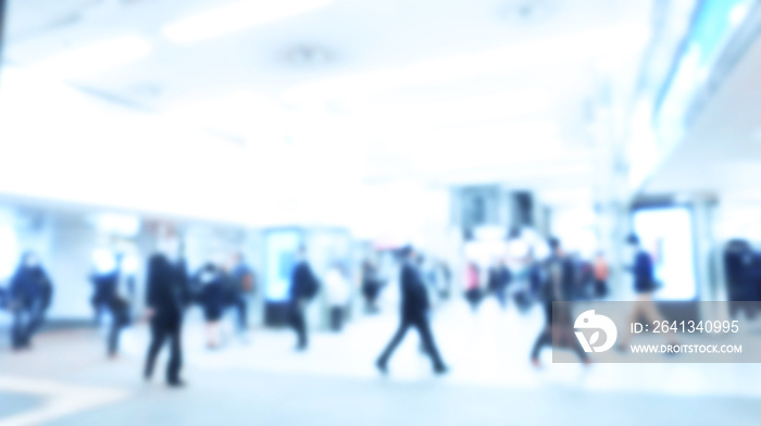 Blurred image of business people walking, Blur abstract backgrou