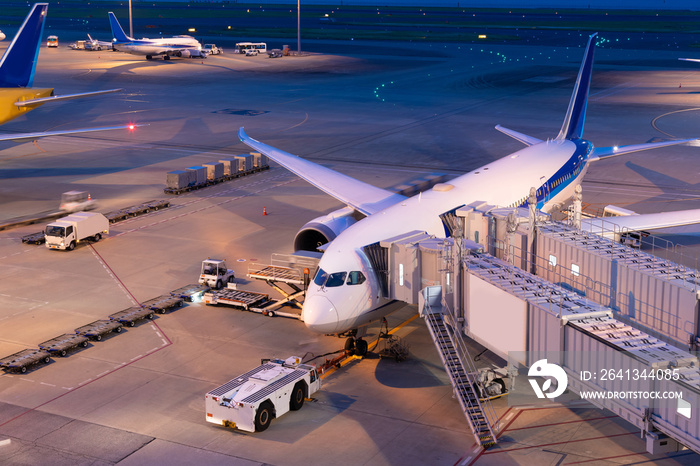 羽田空港第2ターミナル　展望デッキから見た飛行機