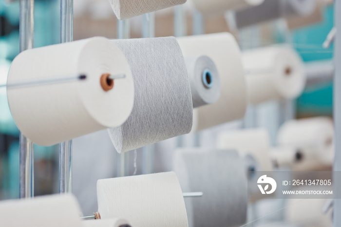 针织面料。纺织厂在纺纱生产线和旋转机械和设备p