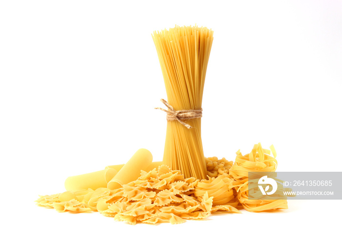 set of different types of italian pasta