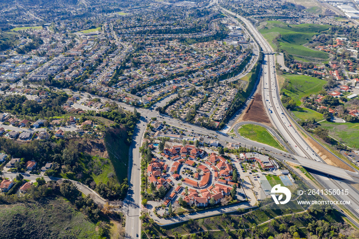 Aerial view of some interesting round estate at Pomona area