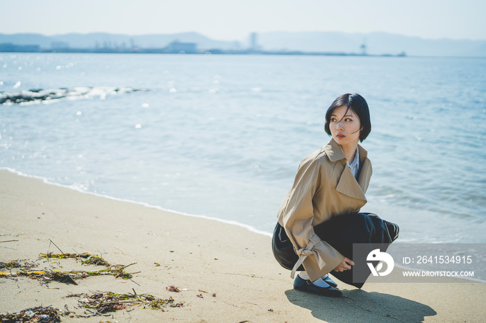 海の女性